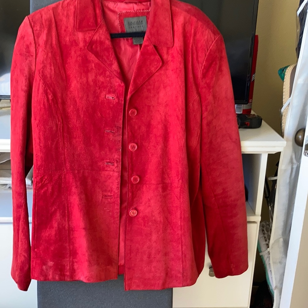 Red suede jacket
